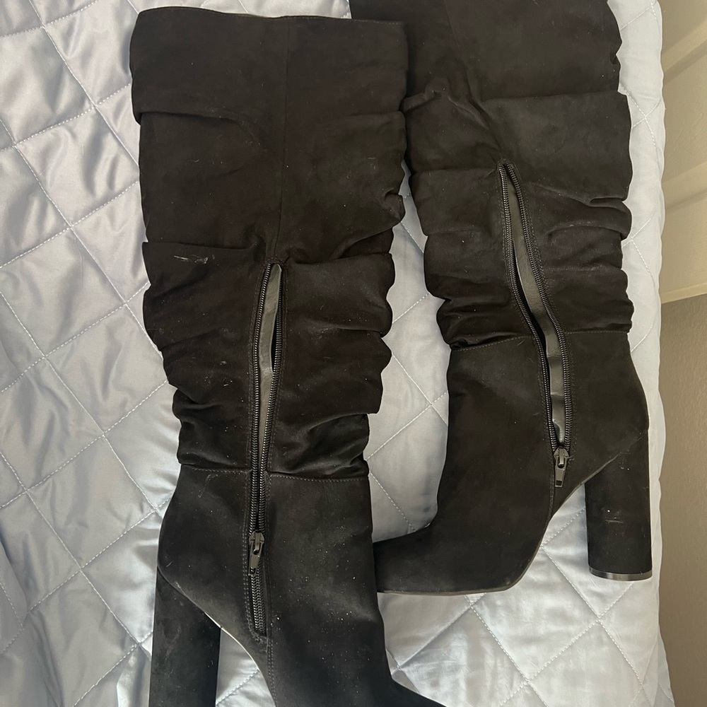 Monique Black Over the Knee Boots